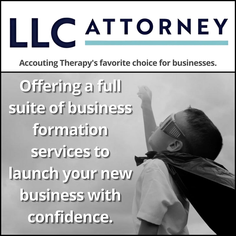 LLC Attorney affiliate graphic promoting LLC formation and legal compliance services for small business owners