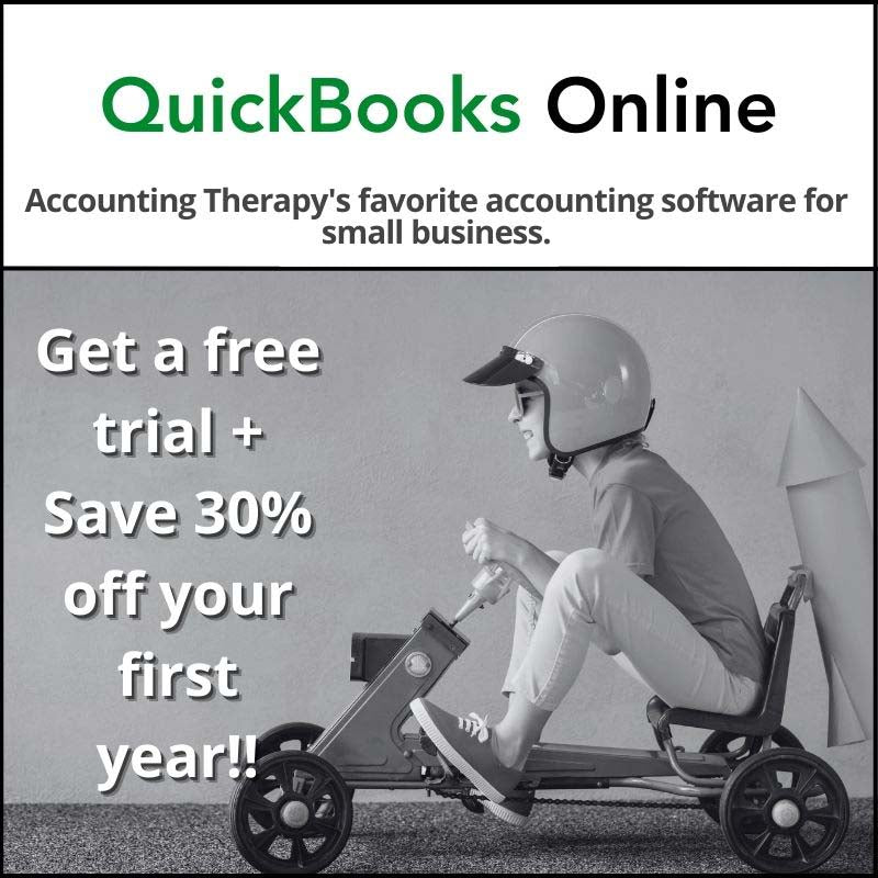 QuickBooks Online affiliate graphic promoting cloud-based accounting software for managing invoices, expenses, and financial reporting